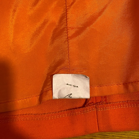 Must Have Orange Wool Pleated Midi Skirt with Pockets Size 34 or S - Picture 7 of 10